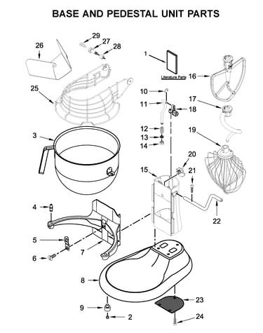 Base and pedestal unit parts