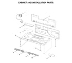 Whirlpool YWML75011HZ3 cabinet and installation parts diagram