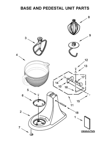 Base and pedestal unit parts