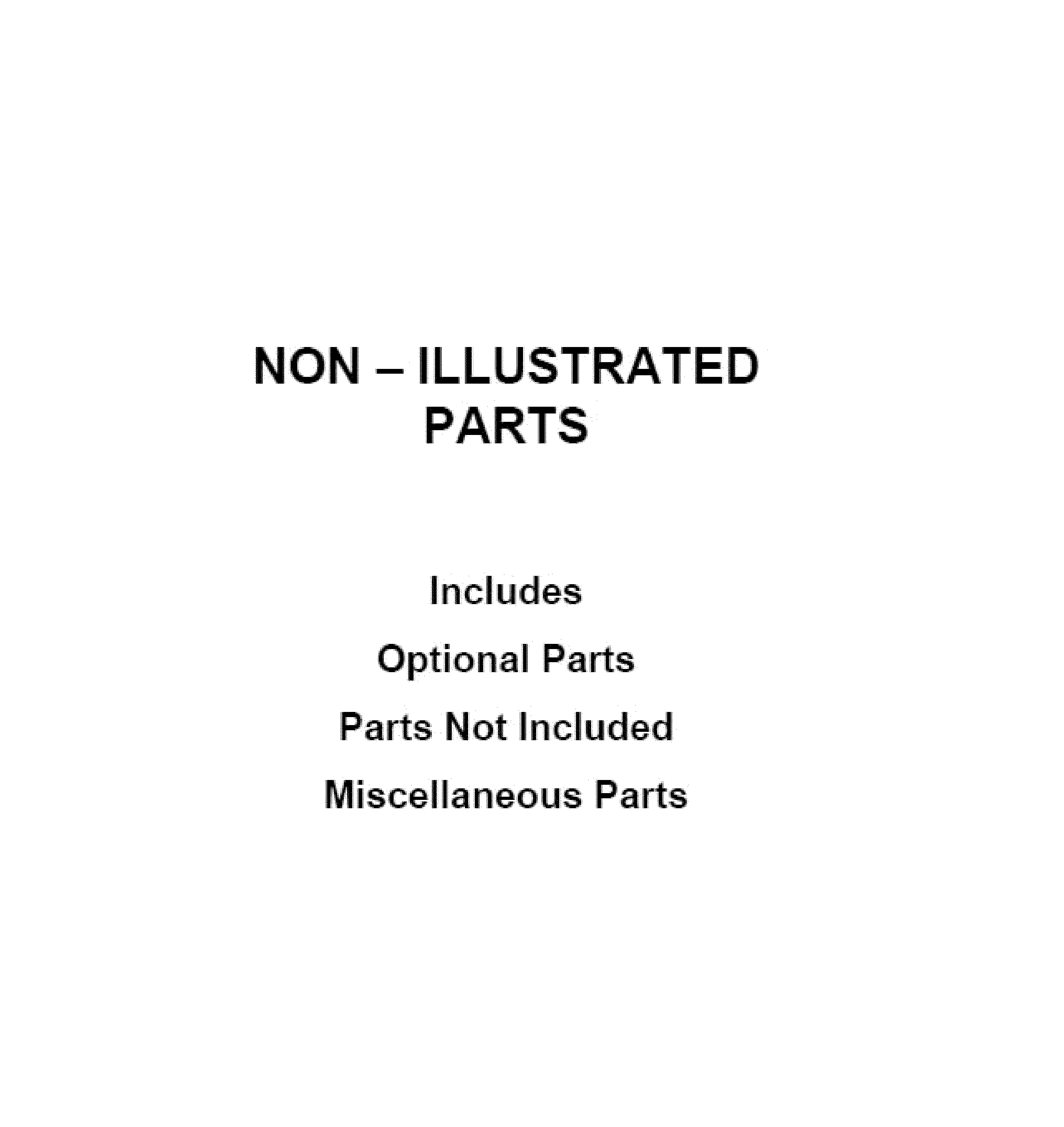 Optional parts (not included)