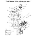 KitchenAid 5KSM180RCAMB0 case, gearing and planetary unit parts diagram