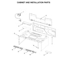 Whirlpool YWML75011HV4 cabinet and installation parts diagram
