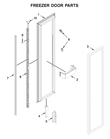 Freezer door parts