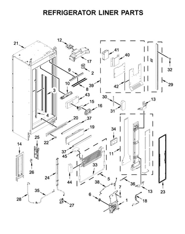 Refrigerator liner parts