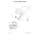 Maytag MED5630HW0 top and console parts diagram