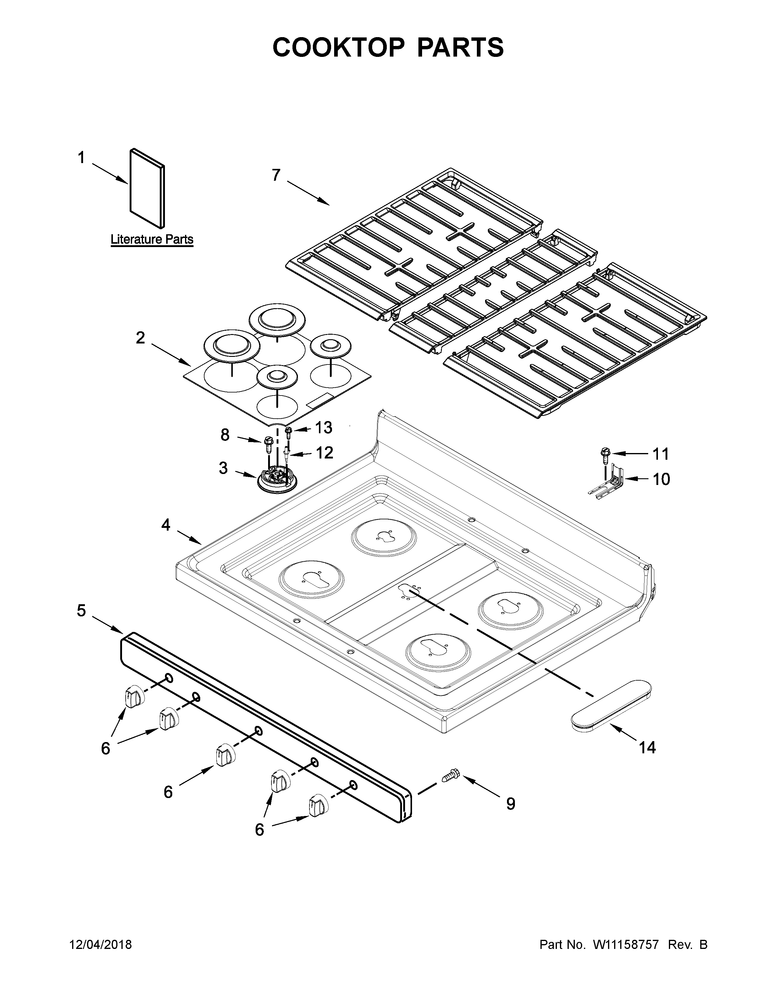Cooktop parts
