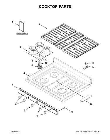 Cooktop parts