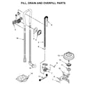 Whirlpool BLB14FRANA0 fill, drain and overfill parts diagram