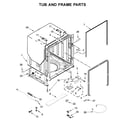 Whirlpool BLB14FRANA0 tub and frame parts diagram