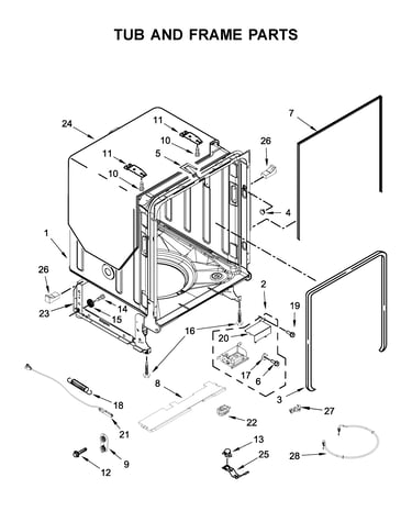 Tub and frame parts