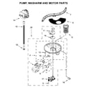 Whirlpool BLB14FRANA0 pump, washarm and motor parts diagram