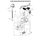 Whirlpool BLB14FRANA0 pump, washarm and motor parts diagram