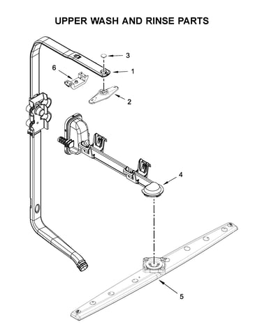 Upper wash and rinse parts