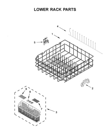 Lower rack parts