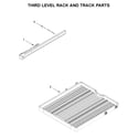 Whirlpool BLB14FRANA0 third level rack and track parts diagram