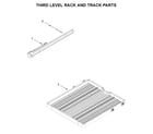 Whirlpool BLB14FRANA0 third level rack and track parts diagram