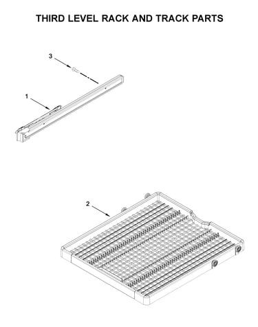 Third level rack and track parts