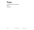 Whirlpool WFG510S0HB1 cover sheet diagram