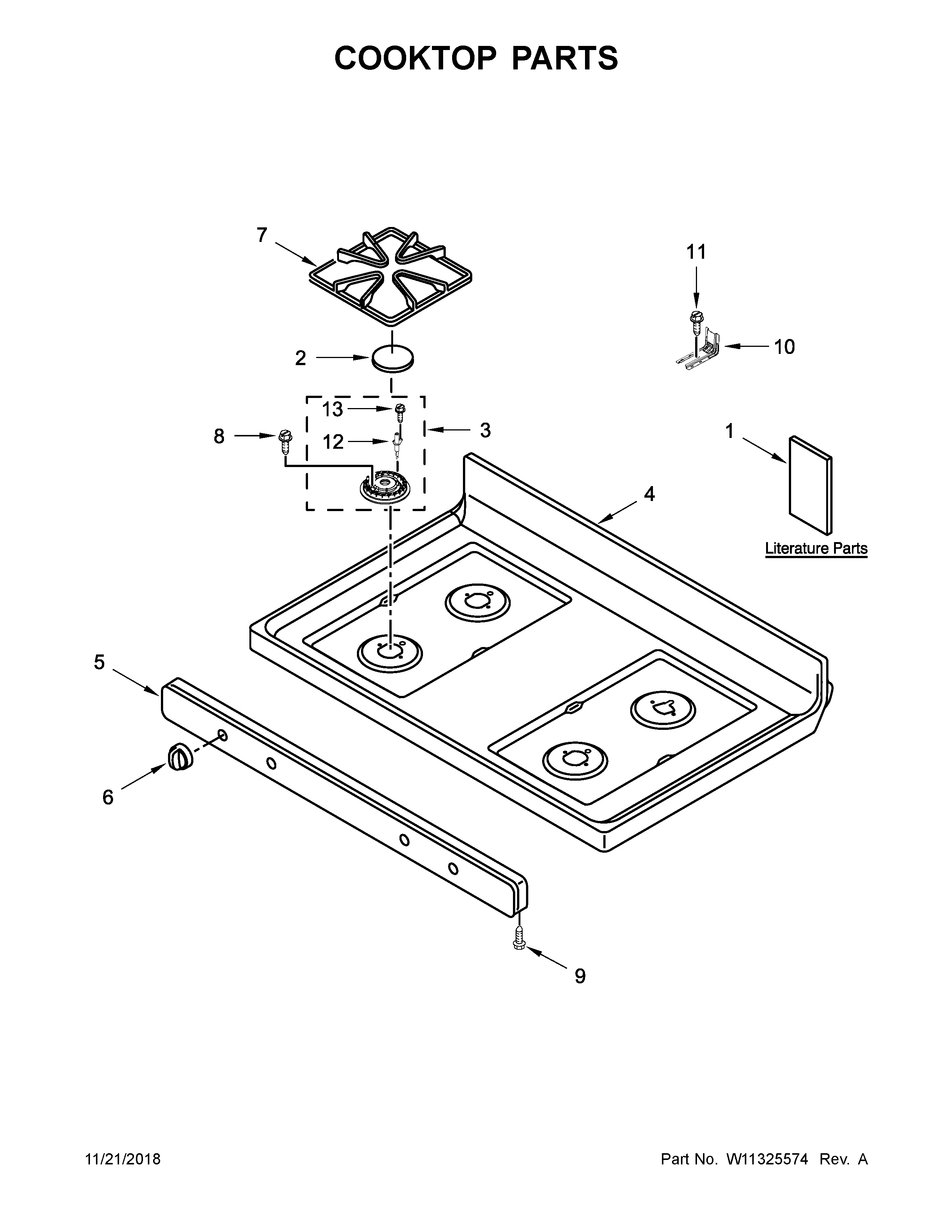 Cooktop parts