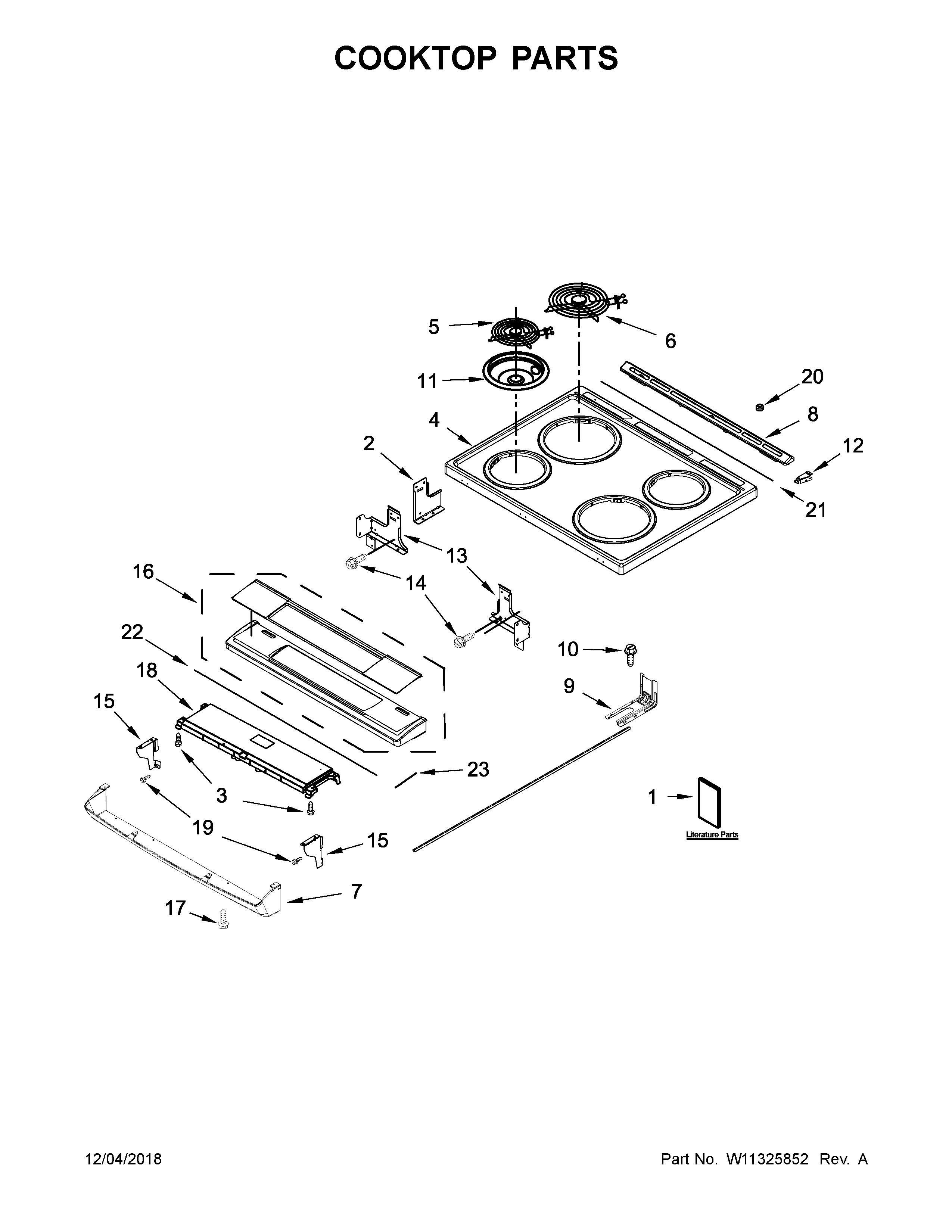 Cooktop parts