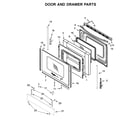 Whirlpool WEC310SAGB2 door and drawer parts diagram