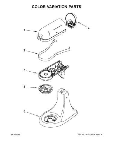 Color variation parts