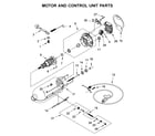 KitchenAid 5KSM95CWH0 motor and control unit parts diagram