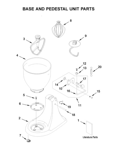 Base and pedestal unit parts