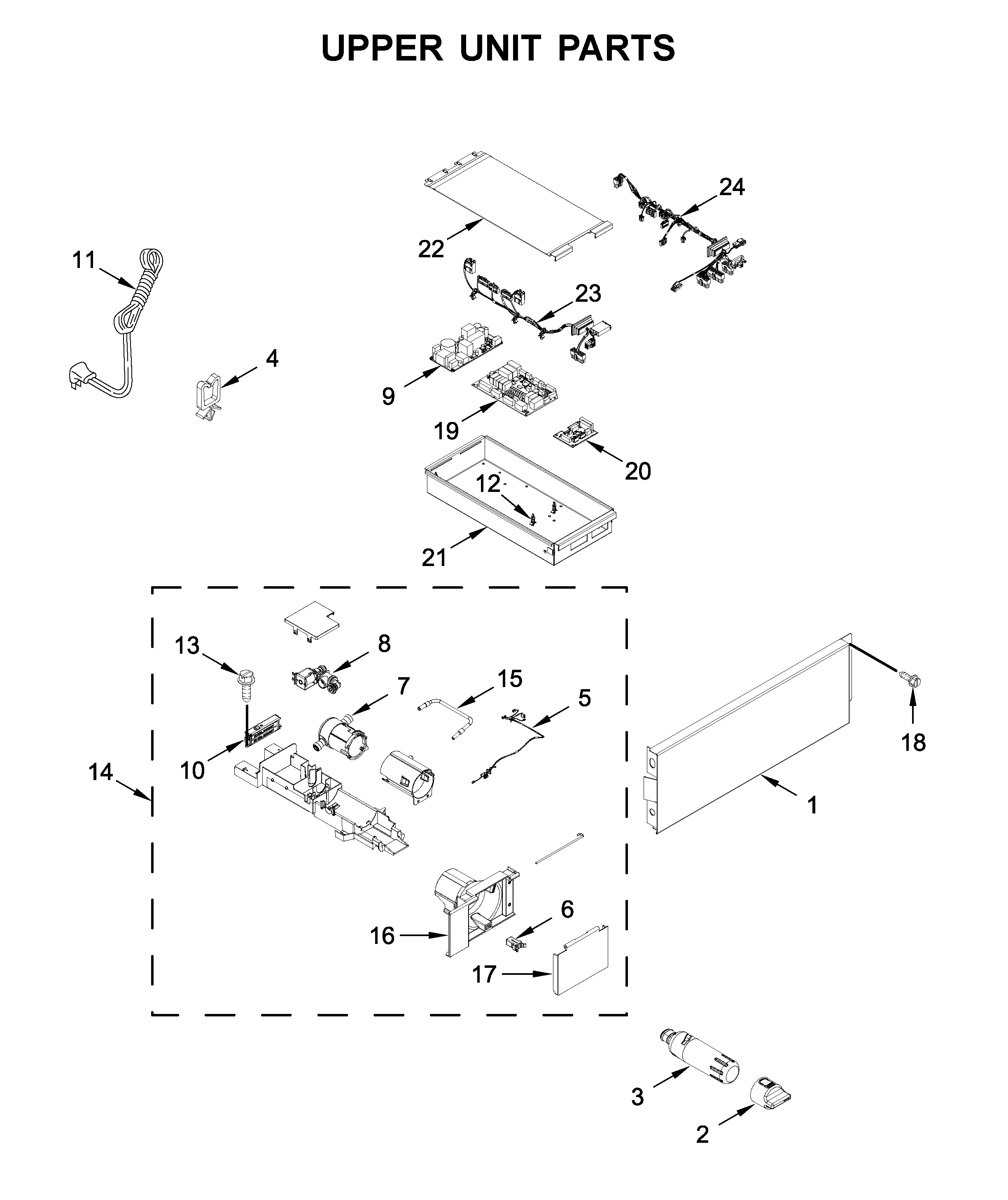 Upper unit parts