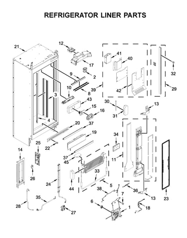 Refrigerator liner parts