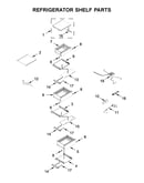Refrigerator shelf parts