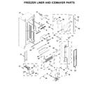 Jenn-Air JBZFL24IGX00 freezer liner and icemaker parts diagram