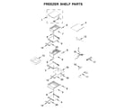 Jenn-Air JBZFL24IGX00 freezer shelf parts diagram