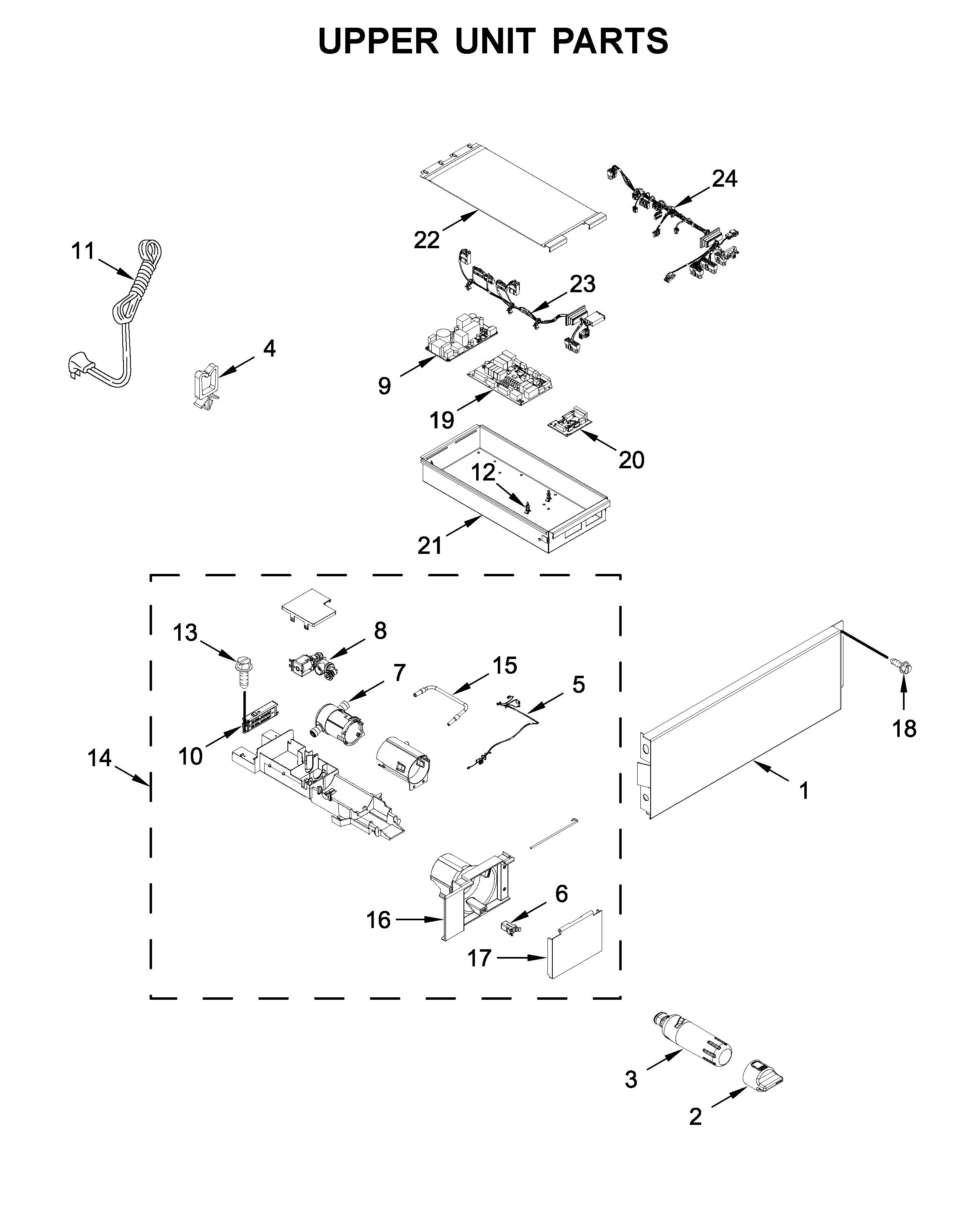 Upper unit parts
