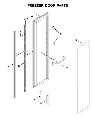 Freezer door parts