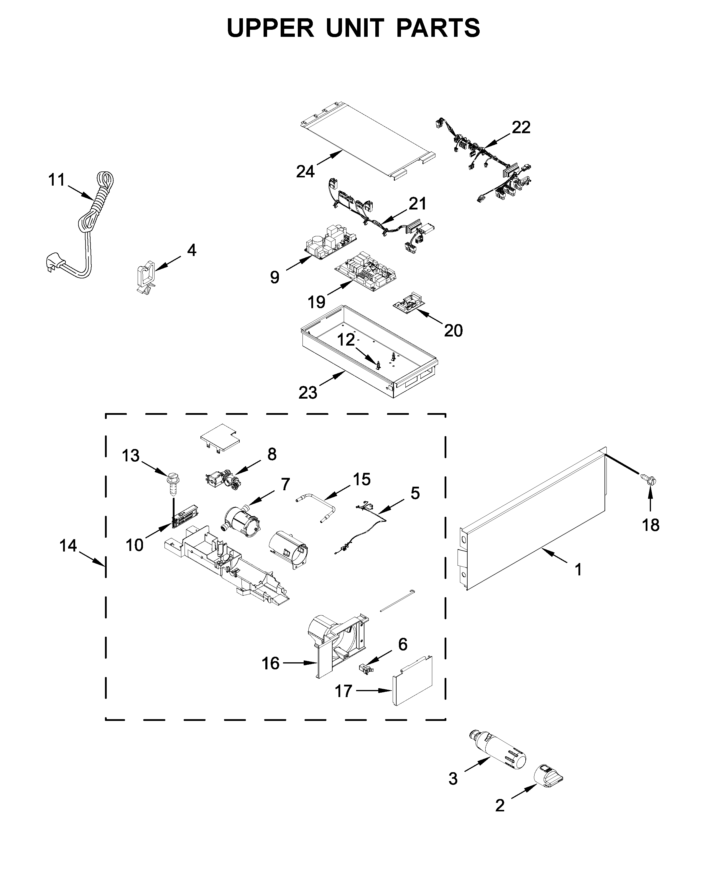 Upper unit parts