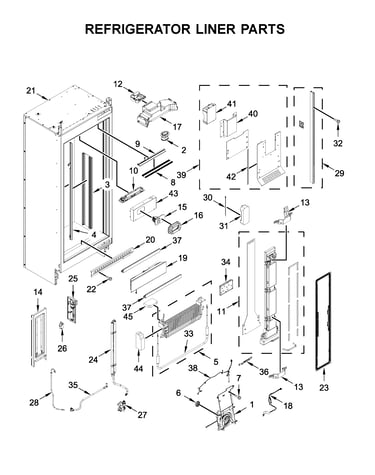 Refrigerator liner parts