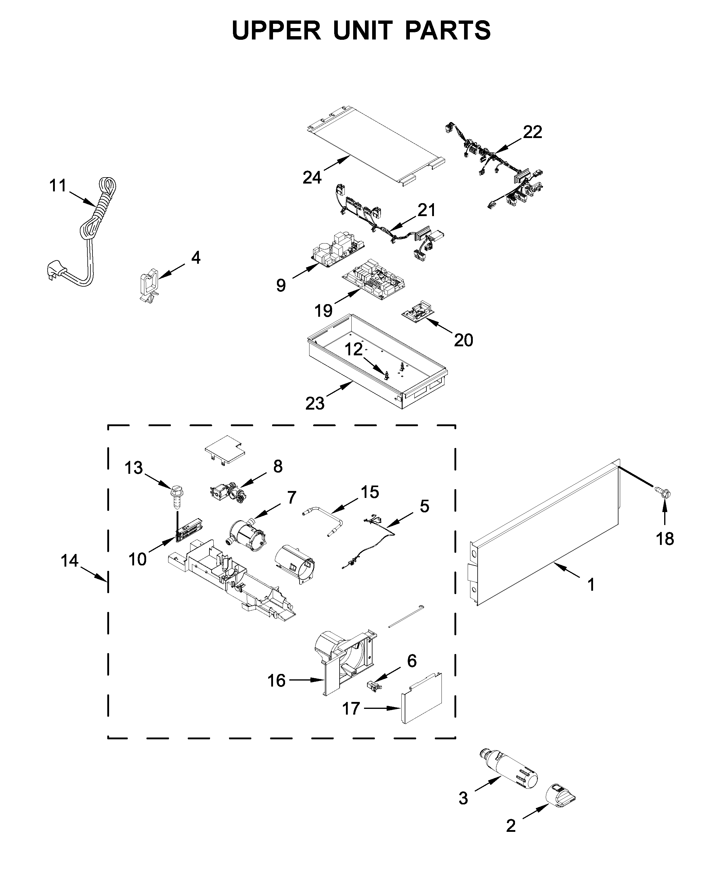 Upper unit parts