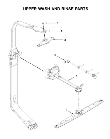 Upper wash and rinse parts