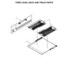 Jenn-Air JDTSS246GL0 third level rack and track parts diagram
