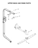 Upper wash and rinse parts