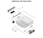 Jenn-Air JDTSS247HS0 lower rack and track parts diagram