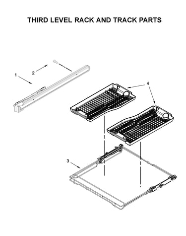 Third level rack and track parts