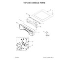Amana YNED5800HW0 top and console parts diagram