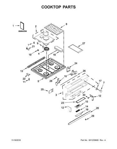 Cooktop parts