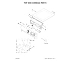 Maytag MGD8630HW0 top and console parts diagram