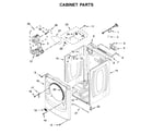 Maytag YMED8630HW0 cabinet parts diagram
