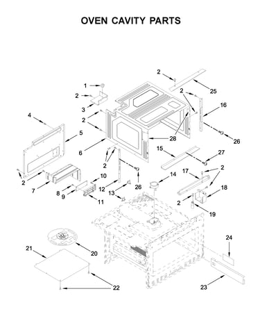 Oven cavity parts