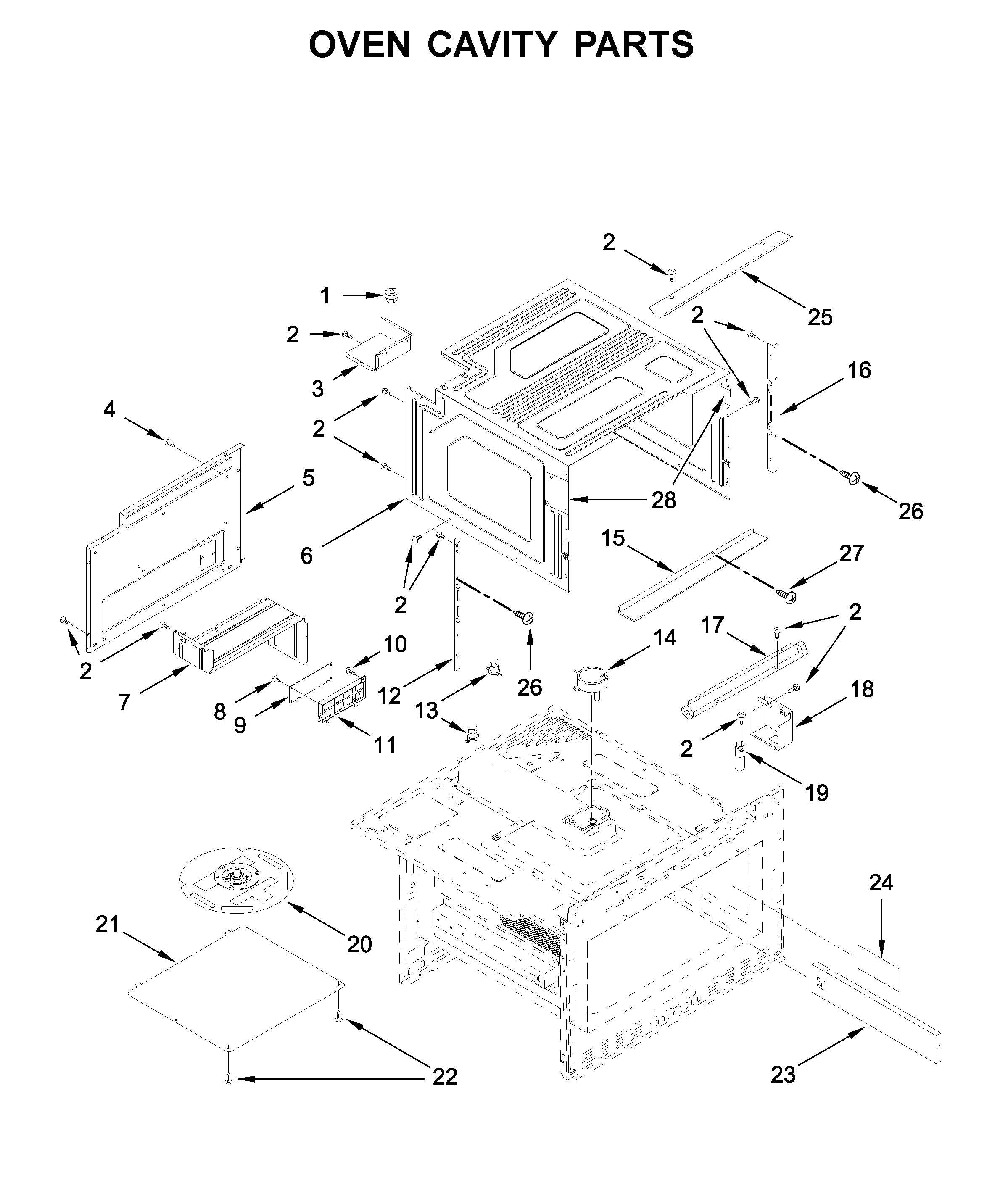 OVEN CAVITY PARTS