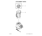 KitchenAid KSB1570WH0 attachment parts diagram